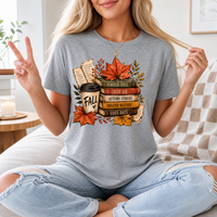 Fall & Bookish Cozy Premium Graphic Tee