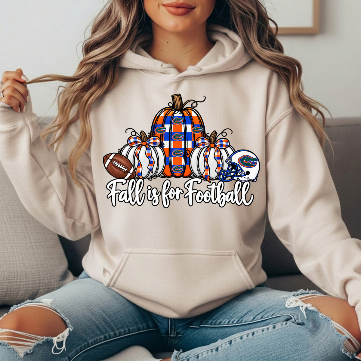 Florida Gators Fall Is for Football Pumpkin Graphic Hoodie
