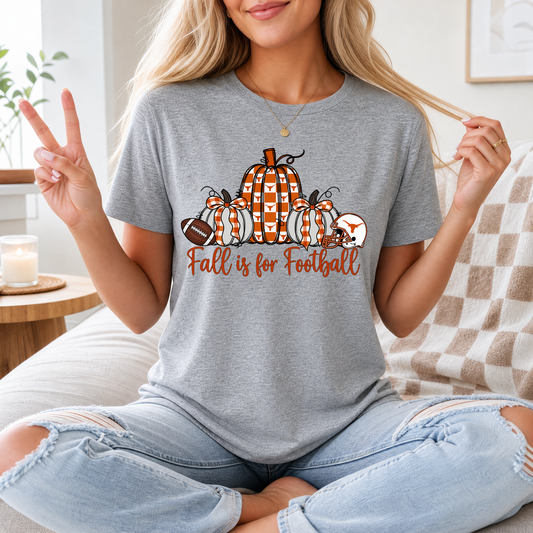 Fall Is For Football - Texas Premium Graphic Tee