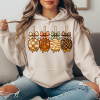 Fall Caramel Apples & Gingham Bows Graphic Hoodie