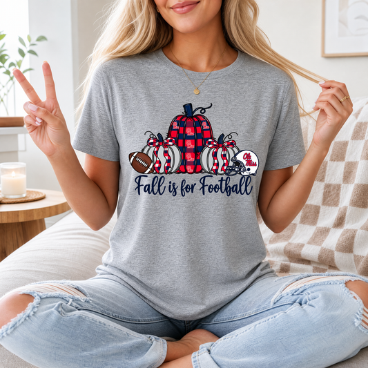 Fall Is For Football - Mississippi Premium Graphic Tee
