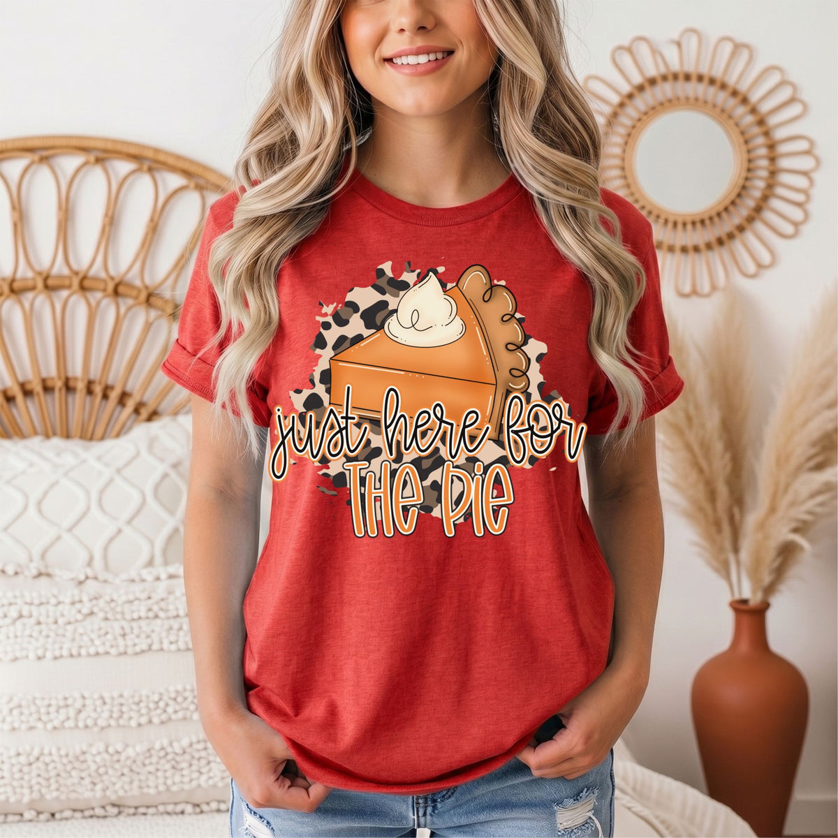 Just Here for the Pie Thanksgiving Graphic Tee