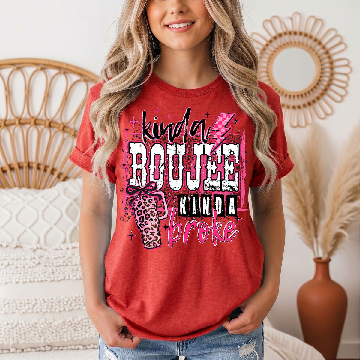 Kinda Boujee Kinda Broke Graphic Tee