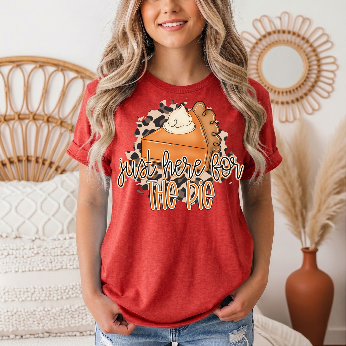 Just Here for the Pie Pumpkin Pie Graphic Tee