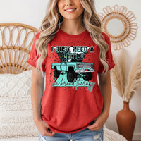 Backroad Therapy Turquoise Truck Graphic Tee