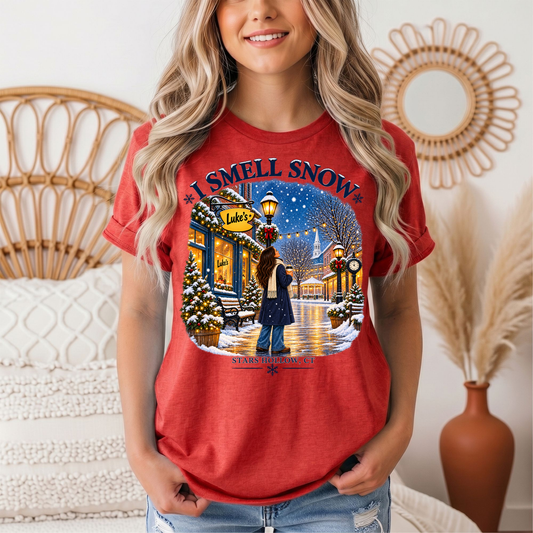 I Smell Snow Graphic Tee – Stars Hollow Winter Scene