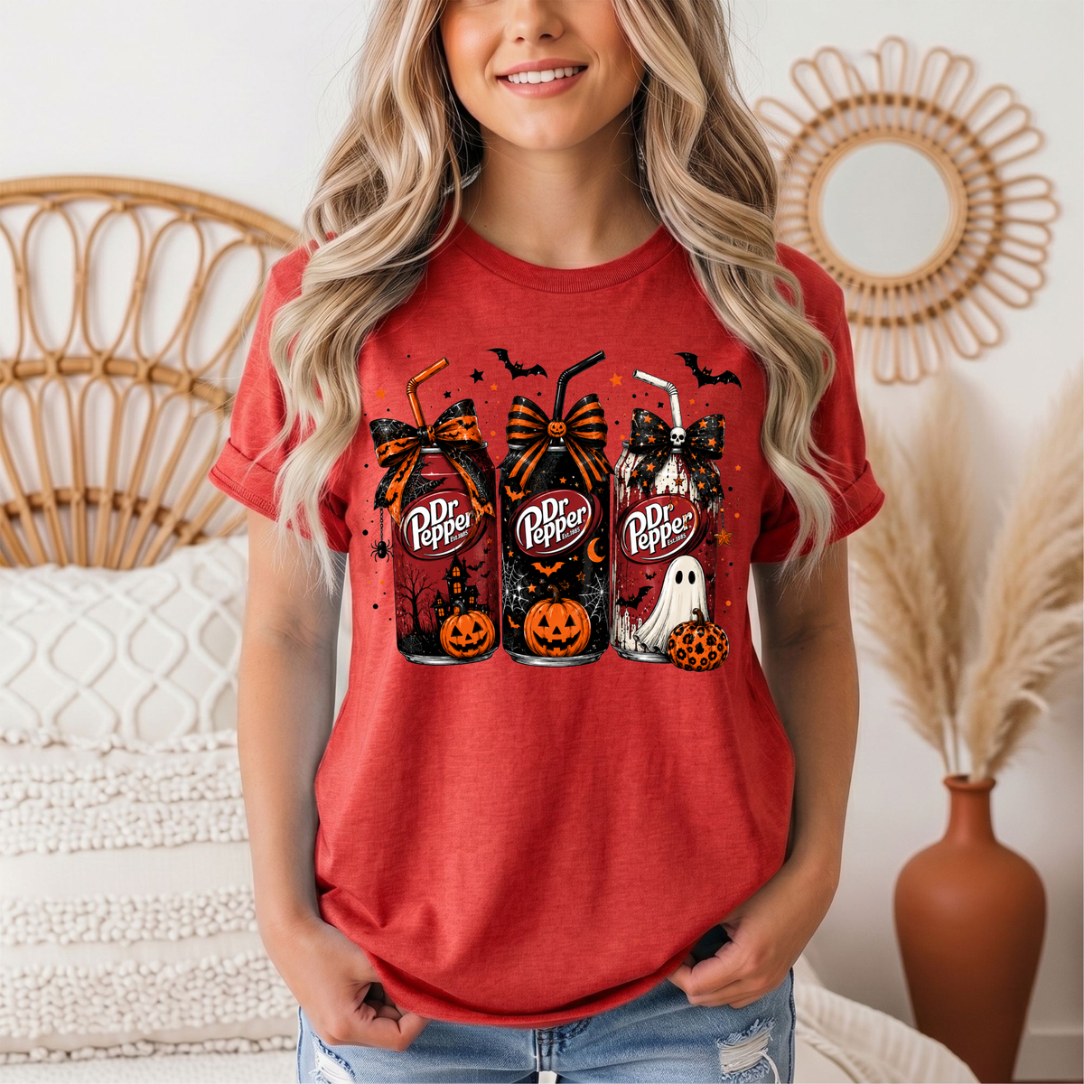 Dr P Halloween Bows & Ghost Graphic Tee