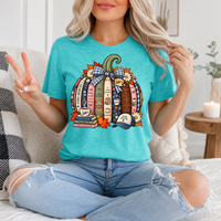 Gilmore Fall Bookish Pumpkin & Gingham Bow Graphic Tee