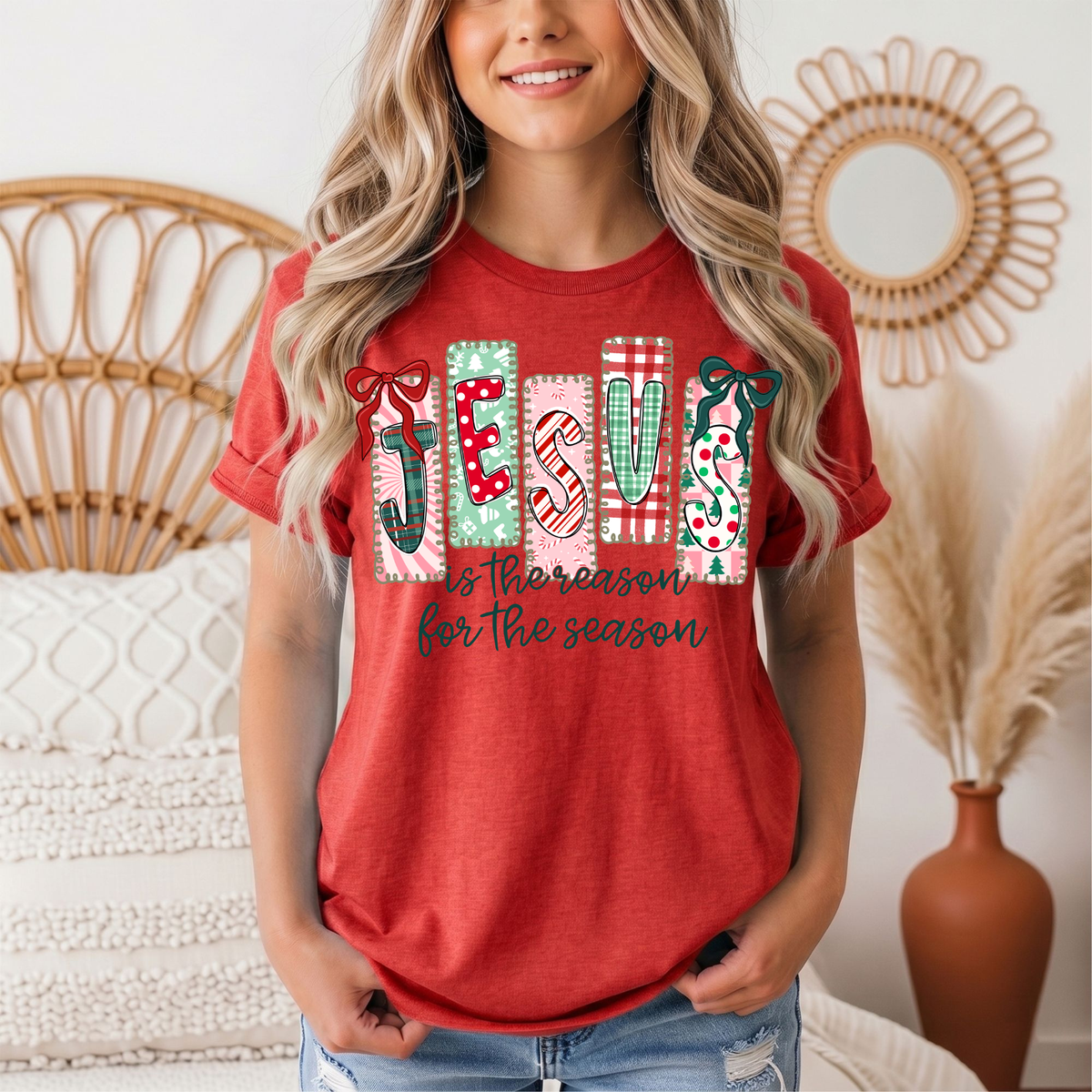 Jesus Is the Reason for the Season Christmas Graphic Tee