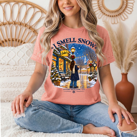 I Smell Snow Graphic Tee – Stars Hollow Winter Scene