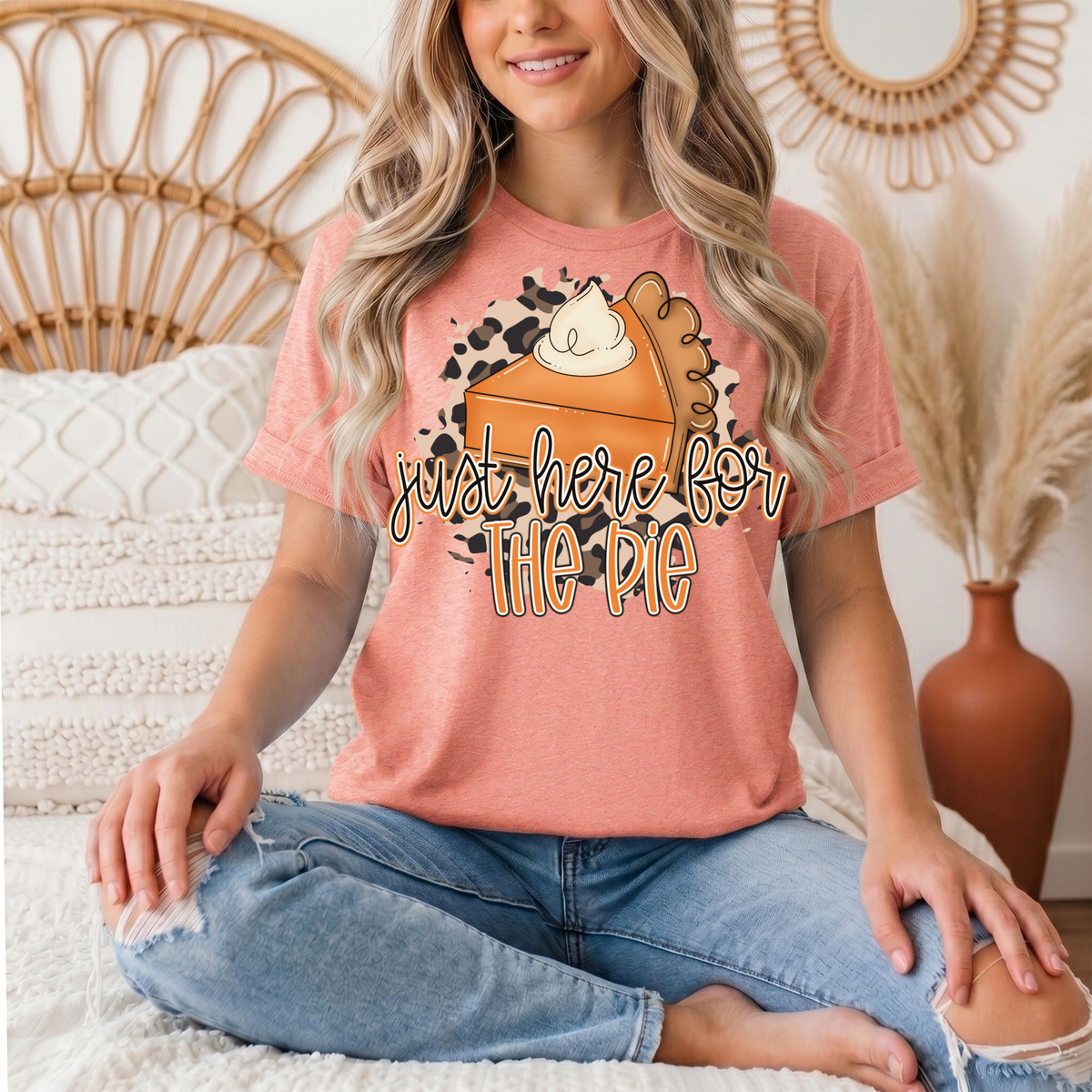Just Here for the Pie Pumpkin Pie Graphic Tee
