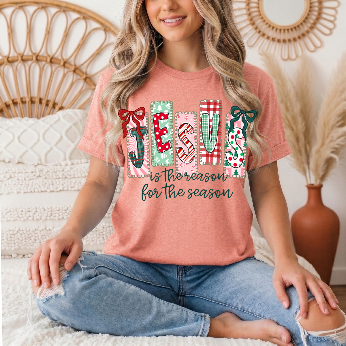 Jesus Is the Reason for the Season Christmas Graphic Tee