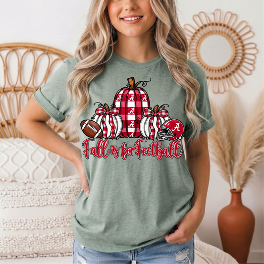 Fall Is for Football Alabama Pumpkin Graphic Tee