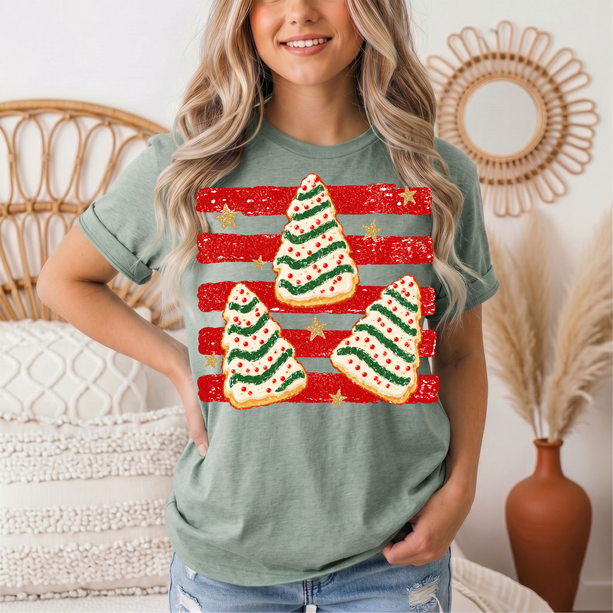 Christmas Tree Snack Cake Graphic Tee