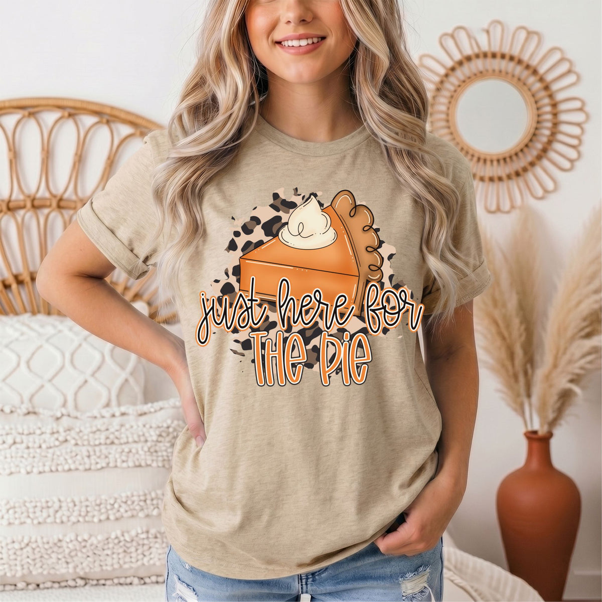 Just Here for the Pie Thanksgiving Graphic Tee