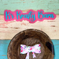 Silicone Focal Bead- Spring floral bow K's Krafty Barn