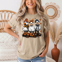 Autumn Duck Trio Boots & Bow Graphic Tee