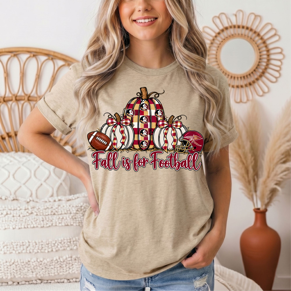 Fall Is For Football -Noles Premium Graphic Tee