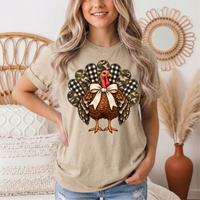 Camo & Buffalo Check Turkey Thanksgiving Graphic Tee