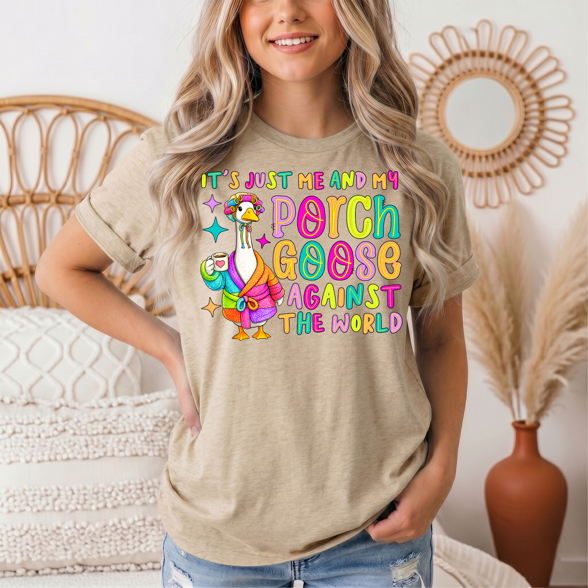 Me and My Porch Goose Against the World Graphic Tee