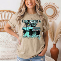Backroad Therapy Turquoise Truck Graphic Tee