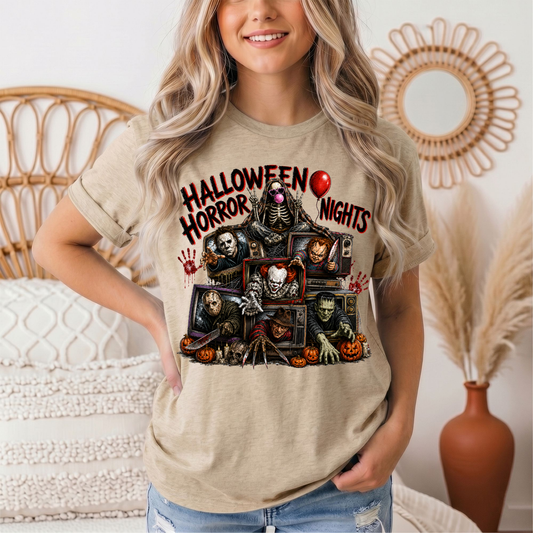 Halloween Horror Nights Vintage TV Graphic Tee