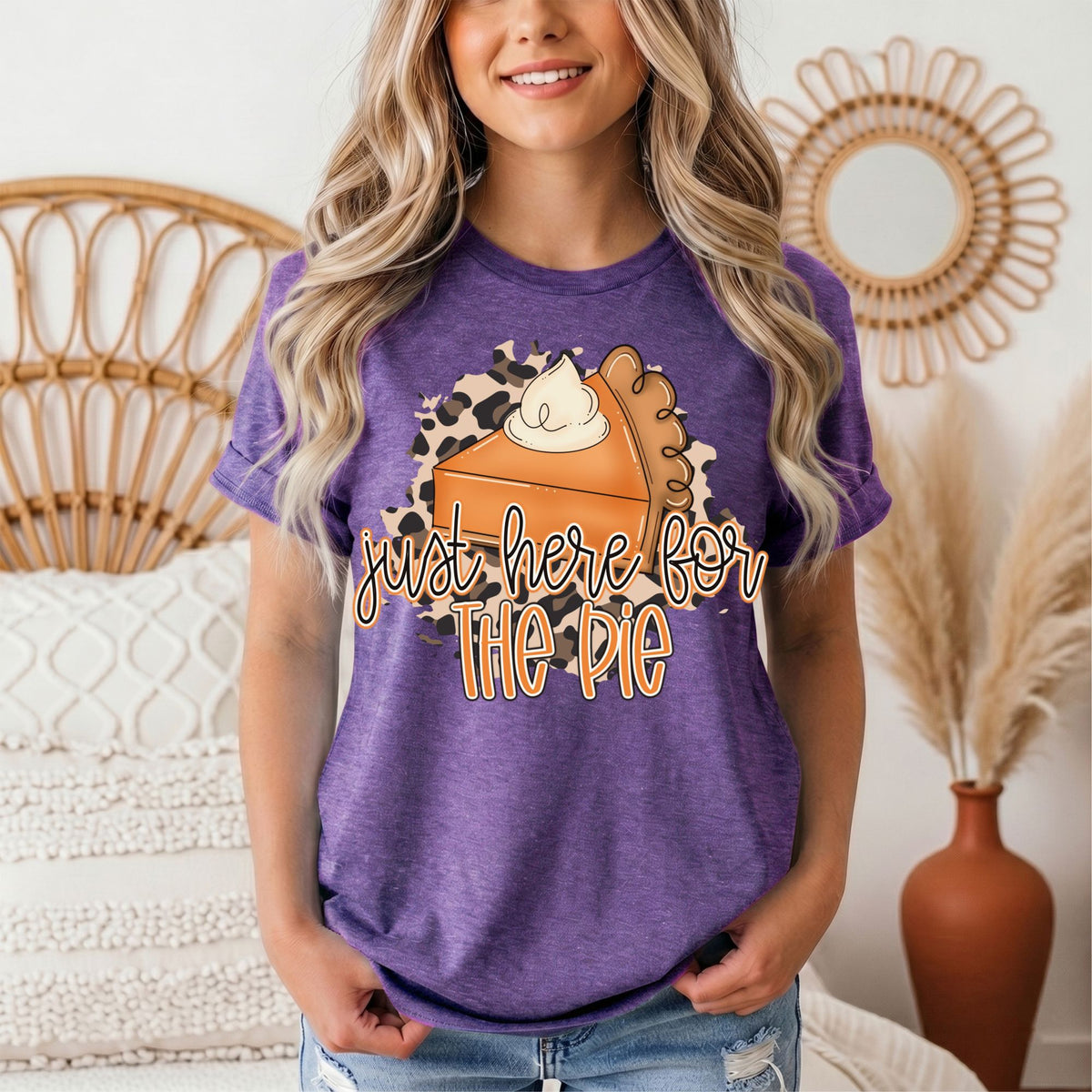 Just Here for the Pie Thanksgiving Graphic Tee