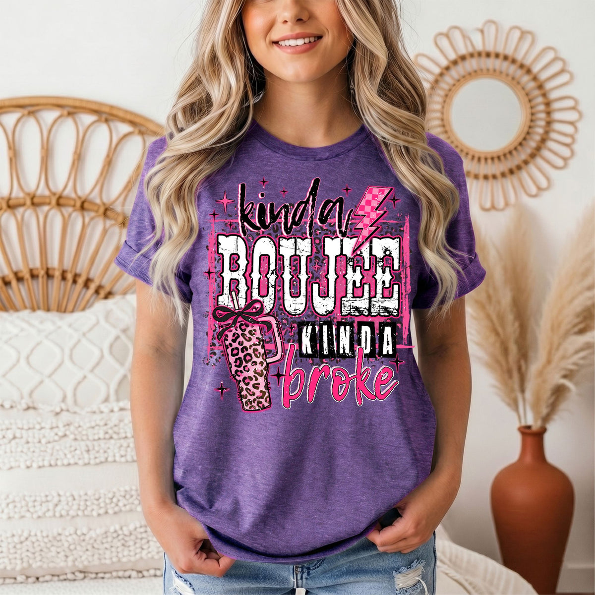 Kinda Boujee Kinda Broke Graphic Tee