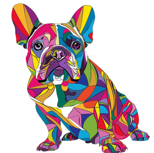 Multicolored French Bulldog K's Crafty Vibes Co.