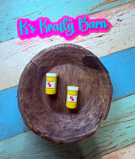Silicone Focal Bead- RX Bottle K's Krafty Barn