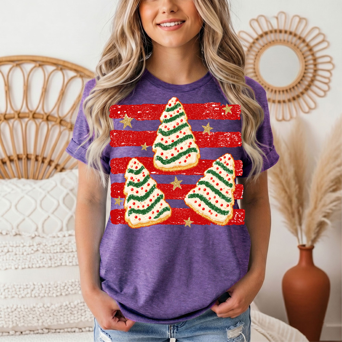 Christmas Tree Snack Cake Graphic Tee