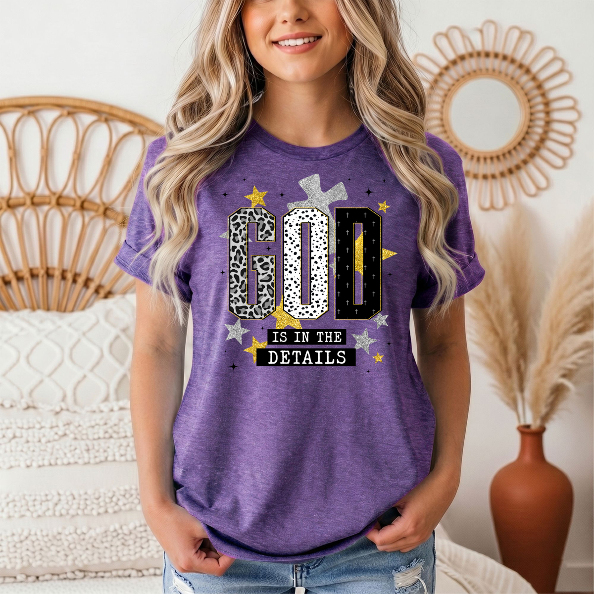 God Is in the Details Christian Graphic Tee