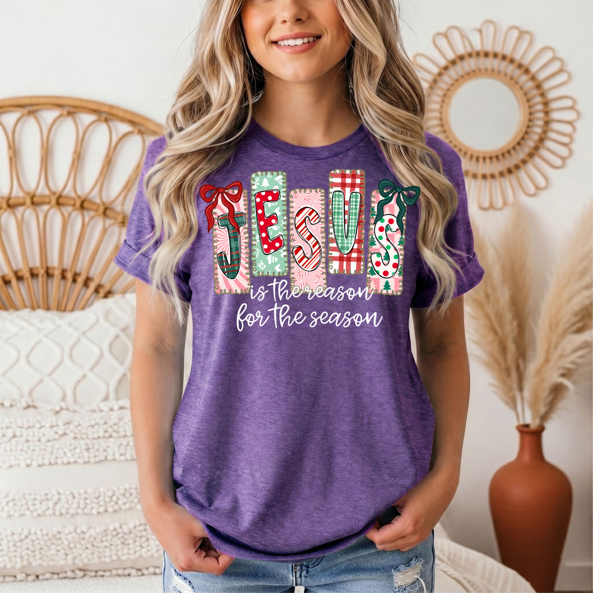 Jesus Is the Reason for the Season Christmas Graphic Tee