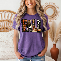 Fall Plaid Leopard & Floral Patchwork Graphic Tee