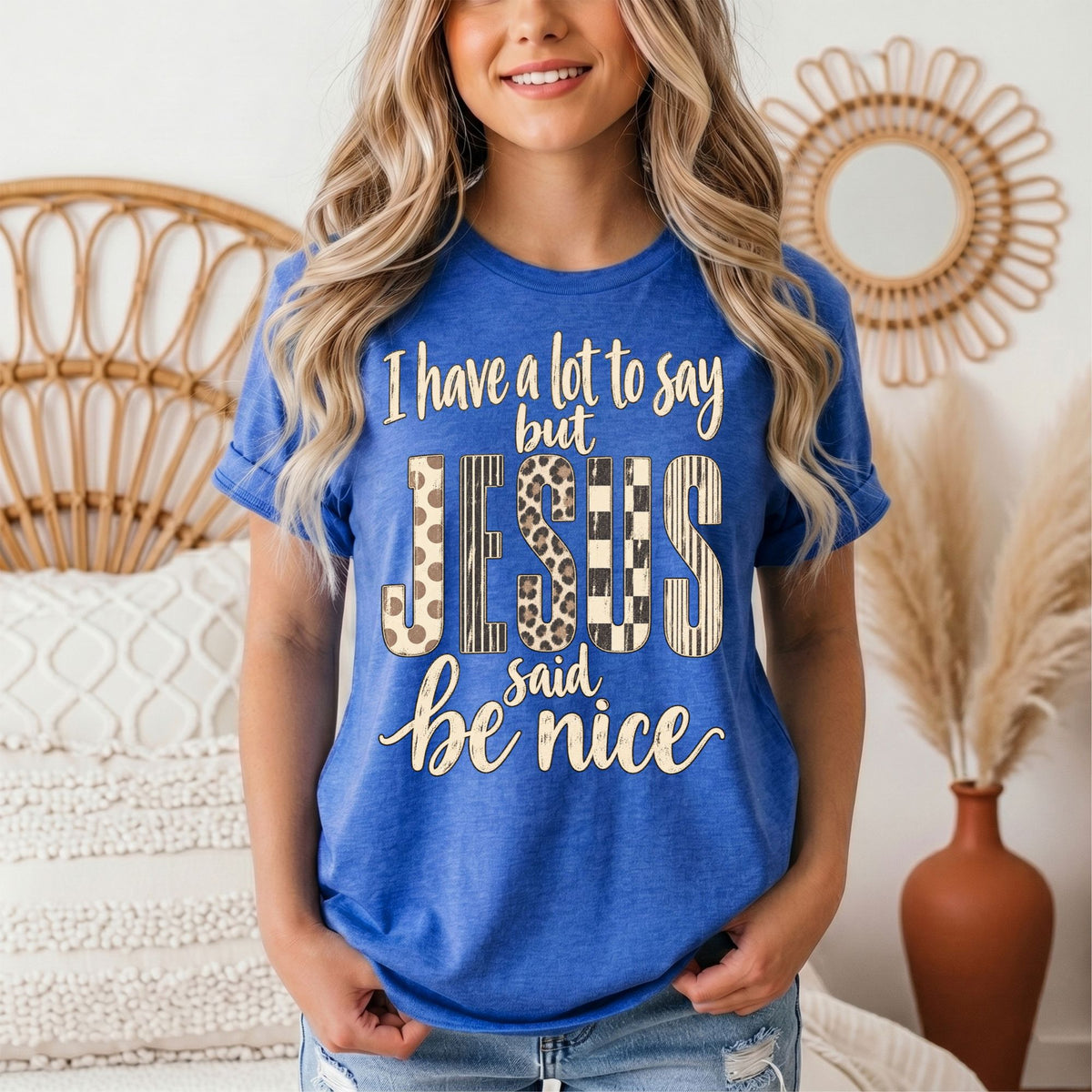 I Have a Lot to Say, but Jesus Says No Christian Graphic Tee