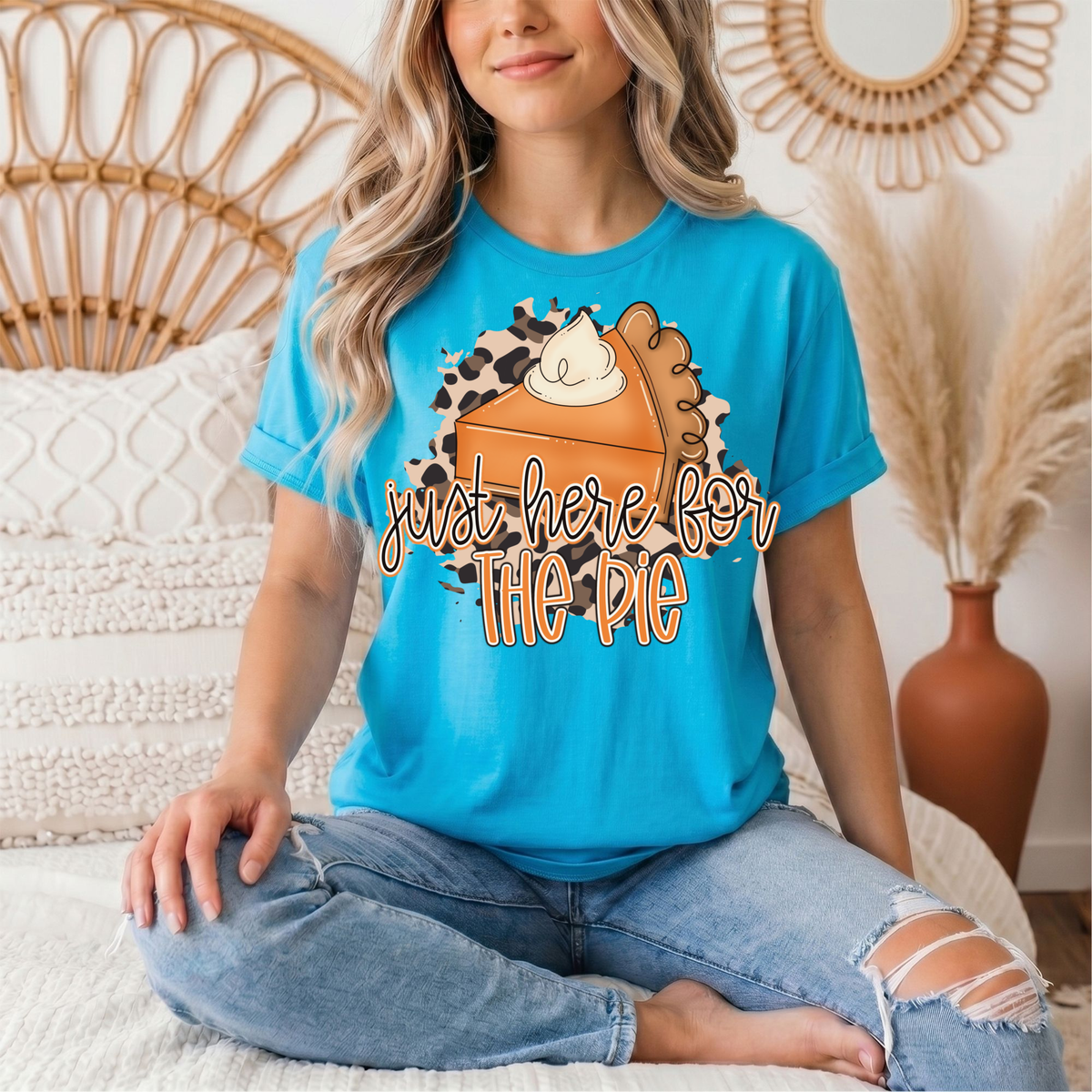 Just Here for the Pie Pumpkin Pie Graphic Tee