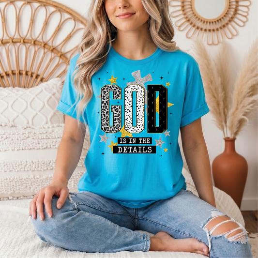 God Is in the Details Christian Graphic Tee