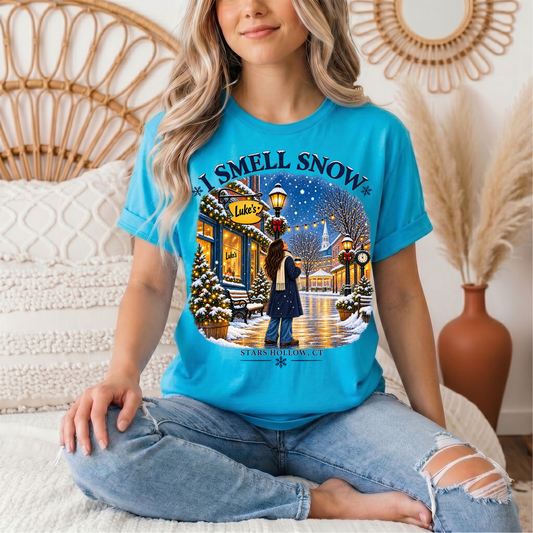 I Smell Snow Graphic Tee – Stars Hollow Winter Scene