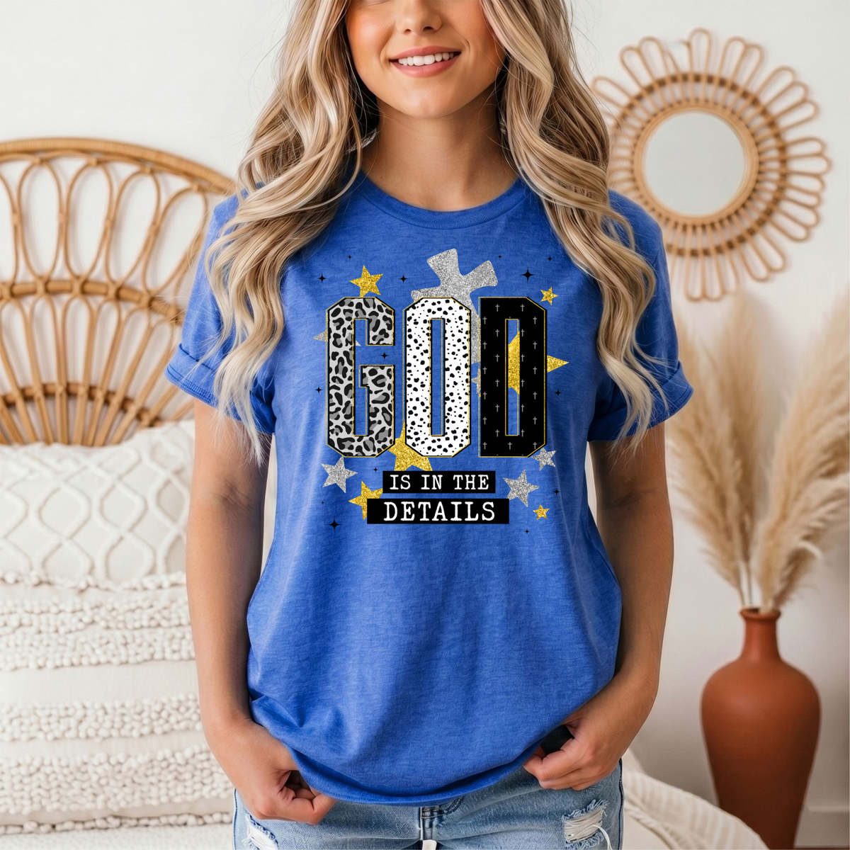 God Is in the Details Christian Graphic Tee