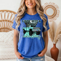 Backroad Therapy Turquoise Truck Graphic Tee