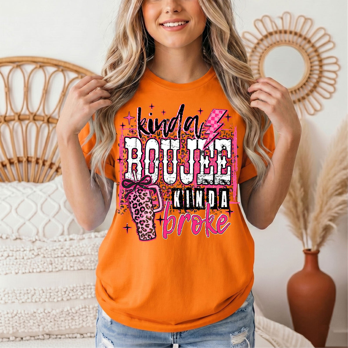Kinda Boujee Kinda Broke Graphic Tee