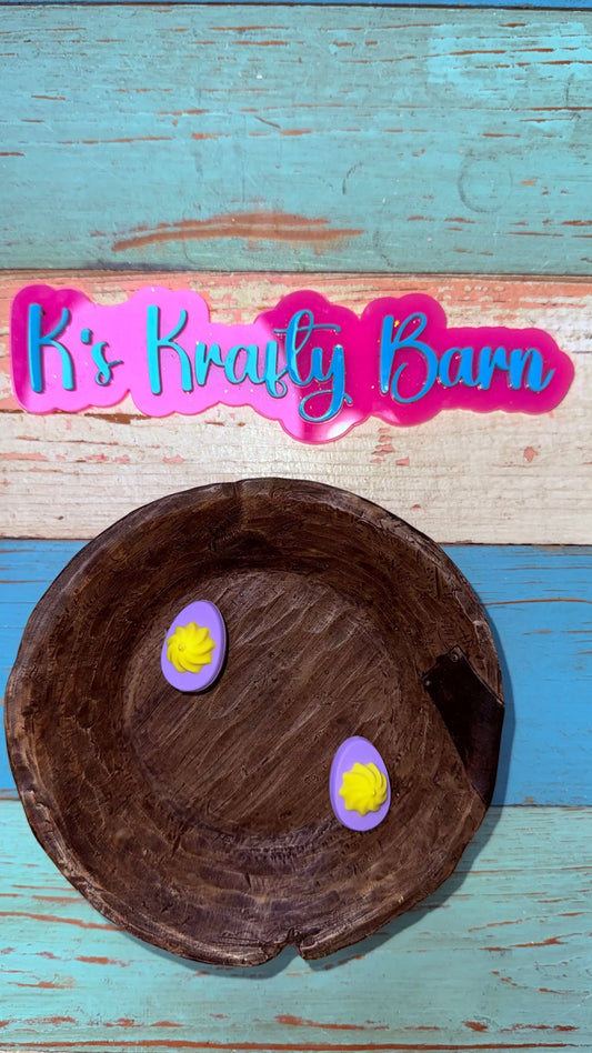 Silicone Focal Bead-Purple Deviled Egg K's Krafty Barn