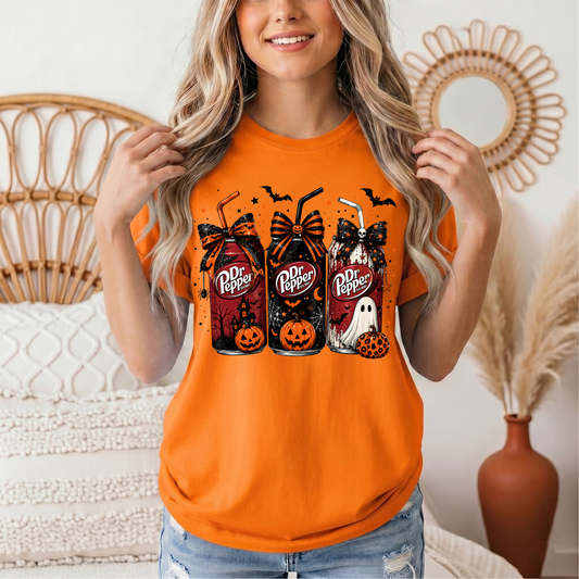 Dr P Halloween Bows & Ghost Graphic Tee