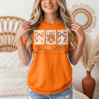 Fall for Jesus He Never Leaves Christian Graphic Tee