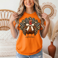 Camo & Buffalo Check Turkey Thanksgiving Graphic Tee