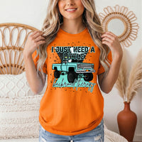 Backroad Therapy Turquoise Truck Graphic Tee