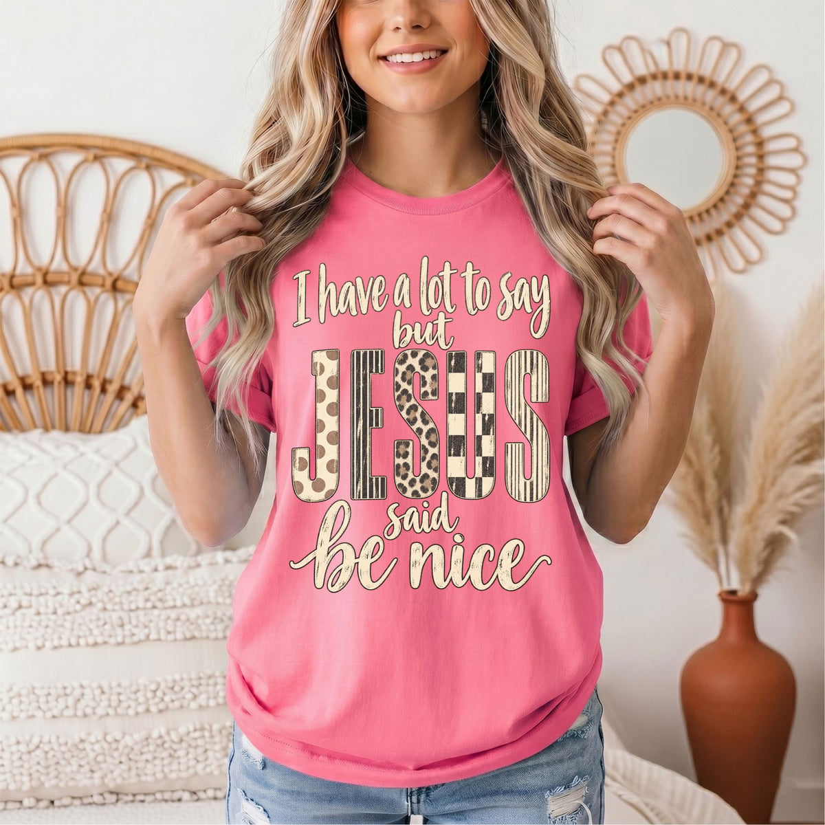 I Have a Lot to Say, but Jesus Says No Christian Graphic Tee