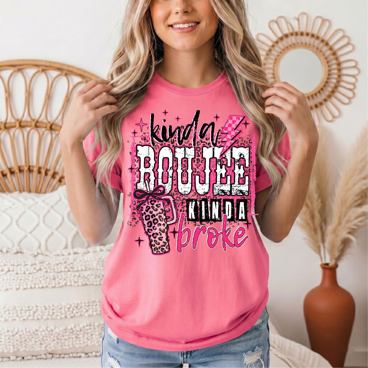 Kinda Boujee Kinda Broke Graphic Tee