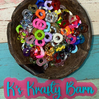 15-16mm Wavy Spacers for beadable items- 50 pack mix K's Krafty Barn