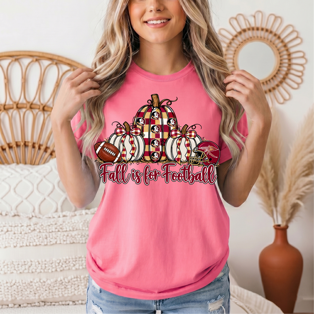 Fall Is For Football -Noles Premium Graphic Tee